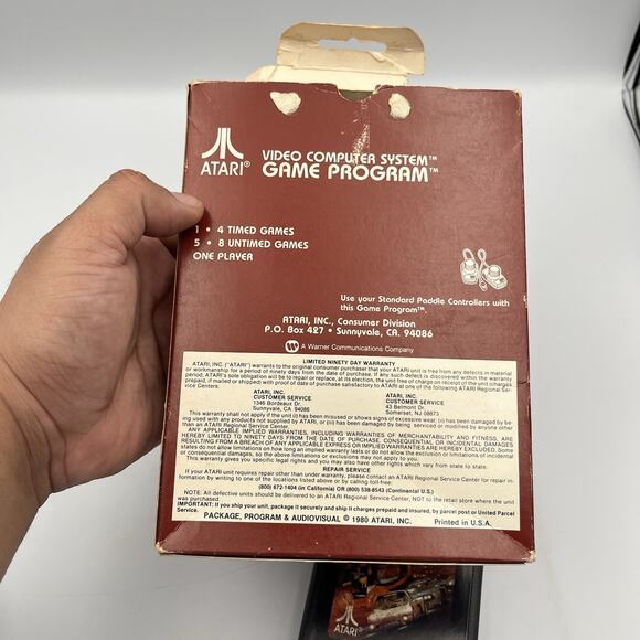 Atari 2600 Night Driver w/ Box, Manual, Game (Tested, Works) - Picture 8 of 11